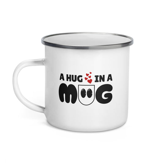 A Hug in a Mug Enamel Mug